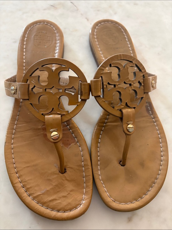 Tory Burch Shoes - Tory Burch Miller sandals tan color cachets Patent Leather FAIR 7
